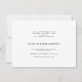 Elegante Logo Sociale Media Dankjewel Calligrafie Bedankkaart (Achterkant)