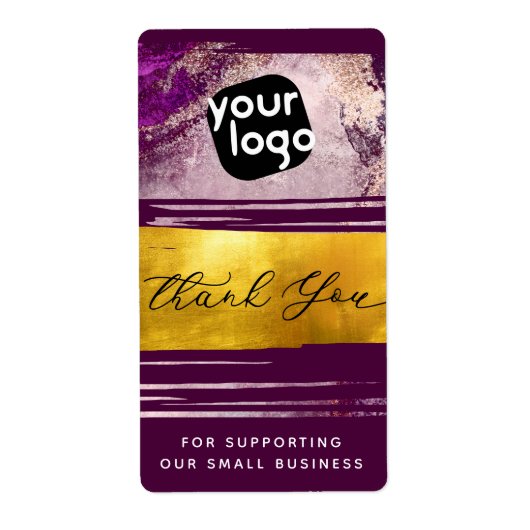 Elegante logo toevoegen &  Moderne gepersonaliseer Etiket (Voorkant)