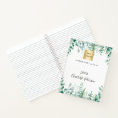 Elegante logo voor eucalyptusgroen bedrijf notitieboek (Binnen)