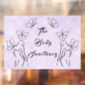 Elegante Logo Vrouwen Lichaamsverzorging Marketing Raamsticker (Vel 2)