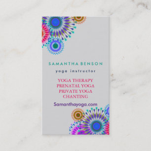 Elegante Logo Yoga Meditatie Lotusbloemen Visitekaartje