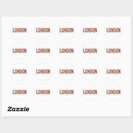 Elegante Londense Bloemsticker - Vintage Roos Ronde Sticker