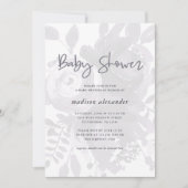 Elegante look Bloemen Baby shower Uitnodiging (Voorkant)