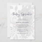 Elegante  look Bloemen Baby Sprinkle Kaart (Voorkant)