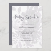 Elegante  look Bloemen Baby Sprinkle Kaart (Voorkant / Achterkant)