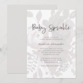 Elegante look Bloemen Baby Sprinkle Kaart (Voorkant / Achterkant)