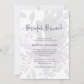Elegante look Bloemen Bruids Brunch Kaart (Voorkant)