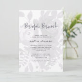 Elegante look Bloemen Bruids Brunch Kaart (Staand voorkant)