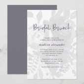 Elegante look Bloemen Bruids Brunch Kaart (Voorkant / Achterkant)