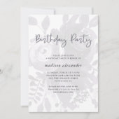 Elegante  look Bloemen Verjaardagsfeest Kaart (Voorkant)