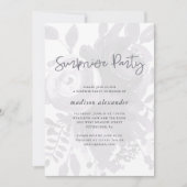 Elegante  look Floral Surprise Party Kaart (Voorkant)