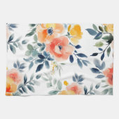 Elegante losse watercolorbloemen  theedoek (Horizontaal)