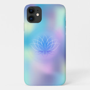 Elegante Lotus Blauwe Holografisch Case-Mate iPhone Case