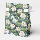 Elegante Lotus bloem betegeld patroon Groot Bedankdoosjes (Achterkant)