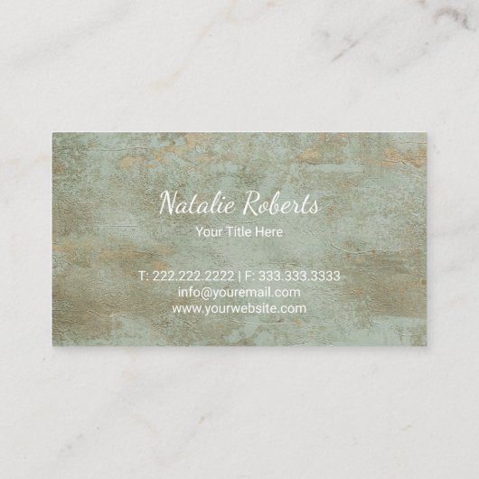 Elegante Lotus Bloem  Groene Salon & SPA Visitekaartje (Achterkant)