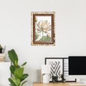 "Elegante Lotus Bloem Kunstprint" Poster (Thuiskantoor)