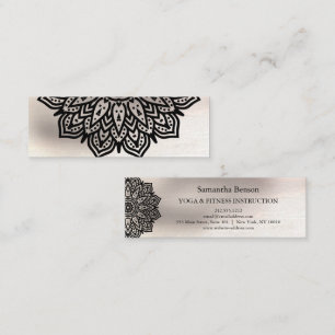 Elegante Lotus Bloem Logo Yoga Minizakenkaart Mini Visitekaartje