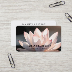 Elegante Lotus Bloem Logo Yoga Visitekaartje