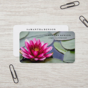 Elegante Lotus Bloem Logo Yoga Visitekaartje