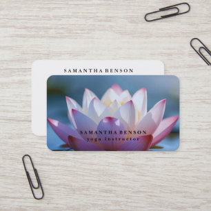Elegante Lotus Bloem Logo Yoga Visitekaartje