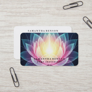 Elegante Lotus Bloem Logo Yoga Visitekaartje