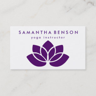 Elegante Lotus Bloem Logo Yoga Visitekaartje