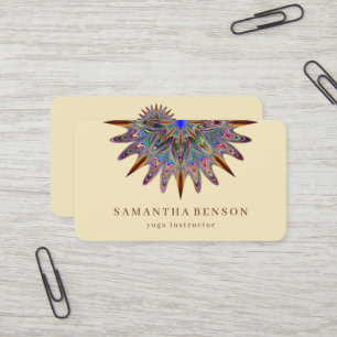 Elegante Lotus Bloem Logo Yoga Visitekaartje