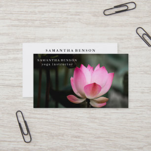 Elegante Lotus Bloem Logo Yoga Visitekaartje