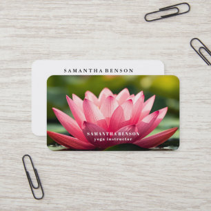 Elegante Lotus Bloem Logo Yoga Visitekaartje