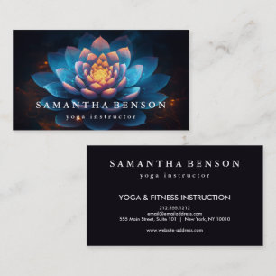 Elegante Lotus Bloem Logo Yoga Visitekaartje