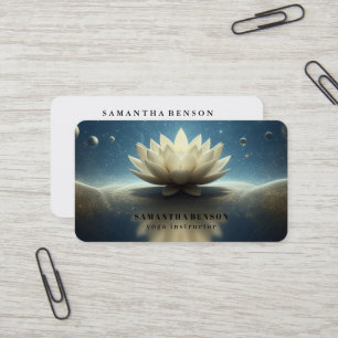 Elegante Lotus Bloem Logo Yoga Visitekaartje