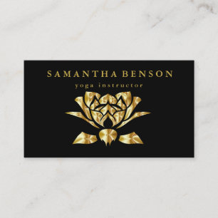 Elegante Lotus Bloem Logo Yoga Visitekaartje