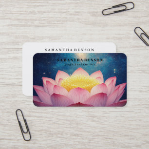 Elegante Lotus Bloem Logo Yoga Visitekaartje