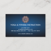 Elegante Lotus Bloem Logo Yoga Zakelijk Visitekaartje (Achterkant)