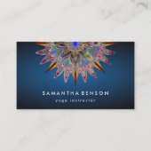 Elegante Lotus Bloem Logo Yoga Zakelijk Visitekaartje (Voorkant)