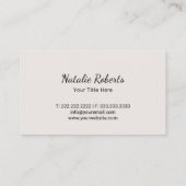 Elegante Lotus Bloem Moderne Zwarte Salon & SPA Visitekaartje (Achterkant)