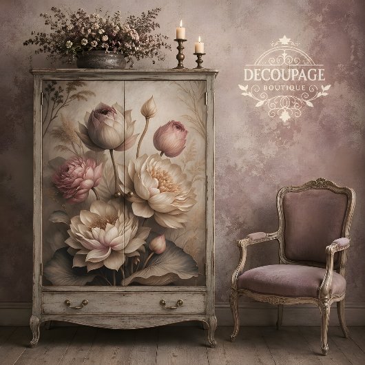 Elegante Lotus Bloem Sereniteit Decoupage Tissuepapier