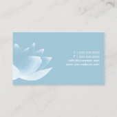 Elegante Lotus Bloem Stijlvol Lichtblauw Visitekaartje (Achterkant)