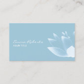 Elegante Lotus Bloem Stijlvol Lichtblauw Visitekaartje (Voorkant)