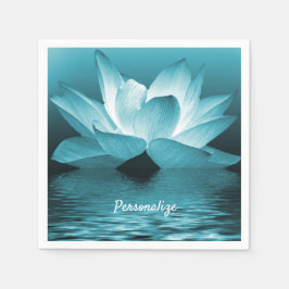 Elegante Lotus Bloemenoceaan Zen Yoga gepersonalis Servet