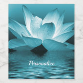Elegante Lotus Bloemenoceaan Zen Yoga gepersonalis Wijn Etiket (Enkel label)