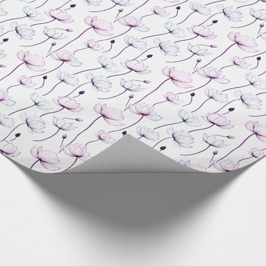 Elegante Lotus Bloom Cadeaupapier (Hoek)