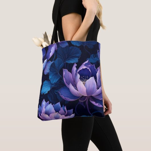 Elegante Lotus Bloom Canvas tas (Dichtbij)