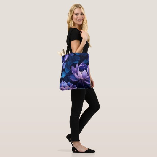 Elegante Lotus Bloom Canvas tas (Op model)
