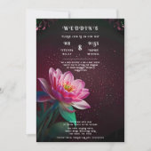 Elegante Lotus bruiloft uitnodiging | Floral Cosmi (Voorkant)