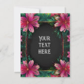 Elegante Lotus bruiloft uitnodiging | Floral Cosmi (Achterkant)