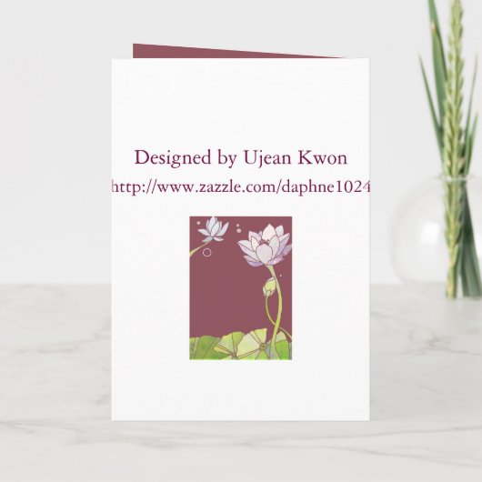 Elegante Lotus bruiloft uitnodiging Kaart (Achterkant)
