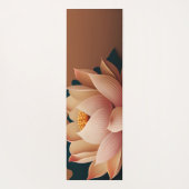 Elegante Lotus Bruin Yogamat (Achterkant)