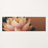 Elegante Lotus Bruin Yogamat (Voorkant (horizontaal))
