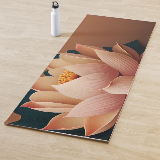 Elegante Lotus Bruin Yogamat (In situ)